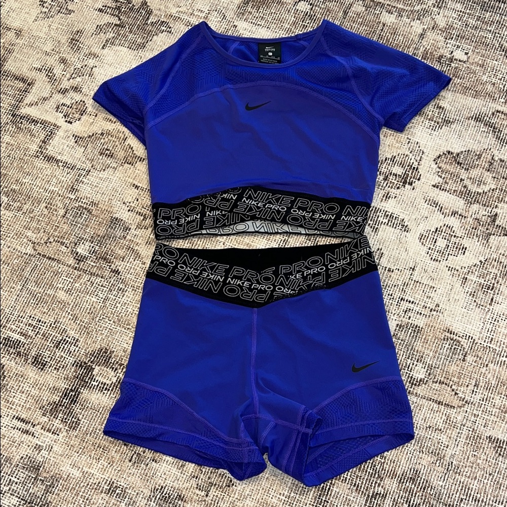 Nike Pro Purple Workout Matching Set